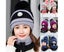 Women Winter Knitted Beanie Cap Warm Face Cover Neck Scarf Gloves Outdoor Set Carousel 6