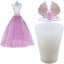 Wedding Dress Resin Mould Silicone Candle Soap Cake Topper Mold Carousel 1