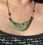 Greenstone pounamu Marsden flower jade curved pendant - breast plate Carousel 3