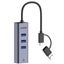 Unitek 4-in-1 USB Multi-Port Hub with 2-in-1 Connectors (USB-C & USB-A) - Space Carousel 3