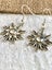 Celestial Silver Sun Pendant Earrings Carousel 3