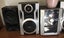 CDs in 2 Wooden Holders + Phillips Stereo with 4 Speakers Carousel 4