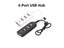 Mini USB Hub 2.0 4-Port High Speed Adapter For PC Laptop Carousel 3