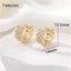 Ladies Big Gold Circle Ring Earrings New Trendy Real Gold Plated Round Hoop Carousel 1