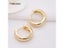 Ladies Big Gold Circle Ring Earrings New Trendy Real Gold Plated Round Hoop Carousel 3
