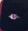 Natural pink sapphire and Natural Diamond Platinum Ring Carousel 7
