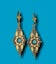 WOW $1RES!!! VICTORIAN INSP TURQUOISE PEARL EARRINGS Carousel 6
