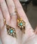 WOW $1RES!!! VICTORIAN INSP TURQUOISE PEARL EARRINGS Carousel 7
