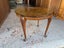 A Vintage Solid Mahogany Frame Exotic Timber Marquetry Top Circular Table Carousel 16
