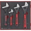 Teng Adjustable Wrench Set TED-Tray 4 Piece Carousel 1