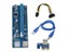 PCI-E 1X To 16X Riser Card USB 3.0 6Pin Power Cable For BTC Mining Carousel 3
