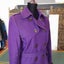 Andrea Moore size 12, fabulous purple trench coat Carousel 3