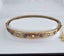 Edwardian 1900's hinged bangle 9ct rose gold - Diamonds and Ceylon Sapphires Carousel 1