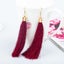 Tassel Burgundy Long Fashion Earrings Carousel 1