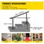 New Handrail for Outdoor Steps Aluminum Stair Fit 0-5 Steps Handrail Railing Carousel 7