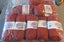 SEVEN Balls Top Quality Knitting Wool Approx 400 grams Perendale 8 Ply Cranberry Carousel 1