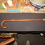 Antique Malacca Crook Cane (Walking Stick). 1929 Sterling Silver Collar. Carousel 1