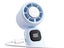 100 Speeds USB Digital Display Cooling Fan with Lanyard and Phone Holder Blue Carousel 3