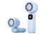 100 Speeds USB Digital Display Cooling Fan with Lanyard and Phone Holder Blue Carousel 5
