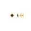 14k Yellow Gold Black Enamel Rhombus Stud Earrings, 5mm Carousel 1