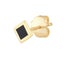 14k Yellow Gold Black Enamel Rhombus Stud Earrings, 5mm Carousel 3