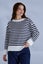Betty Basics Ember Knit Jumper Navy Wave Stripe Carousel 1