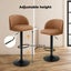 Levede 4x Bar Stools Gas Lift PU Leather Footrest Swivel Adjustable Kitchen Carousel 4