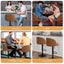 Levede 4x Bar Stools Gas Lift PU Leather Footrest Swivel Adjustable Kitchen Carousel 8