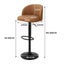 Levede 4x Bar Stools Gas Lift PU Leather Footrest Swivel Adjustable Kitchen Carousel 9