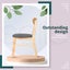 Levede 4x Dining Chairs Kitchen Chair Natural Wood Linen Fabric Cafe Lounge Seat Carousel 3