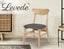 Levede 4x Dining Chairs Kitchen Chair Natural Wood Linen Fabric Cafe Lounge Seat Carousel 9