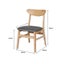 Levede 4x Dining Chairs Kitchen Chair Natural Wood Linen Fabric Cafe Lounge Seat Carousel 2