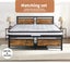 Metal Industrial Queen Bed Frame Spring Mattress Base Set HD 35cm Foam Brown Carousel 5