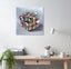 Framed $1 RESERVE 1 Panel Canvas Art Print - Abstract Carousel 1