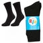 4 x Rio Mens Business Crew Socks Cotton Rich - Black Carousel 1