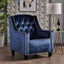 Lara Two Tone Tufted Cobalt New Velvet Club Armchair Carousel 1