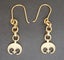 Gold over Sterling Silver Earrings - Lunula Cross - Good Luck & Protection Carousel 3