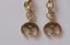 Gold over Sterling Silver Earrings - Lunula Cross - Good Luck & Protection Carousel 2