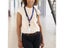 1pc Transparent Double Badge Holder Vertical 2 Card Badge Holder With Thumb Carousel 5