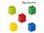 Big Size Brick 4 4 5pcs/lot DIY Classic Building Blocks Compatible With Lego Carousel 3
