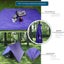 Elosung Blue Outdoor Camping Poncho - Can Be Used As Raincoat Tarp Ground Cover Carousel 3