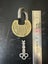 $1 reserve. Beautiful condition vintage "SAFETY FIRST" brass padlock with key. Carousel 5