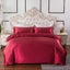 Queen Quilt Cover Silk Satin Bedding Set-Wine Red Carousel 1