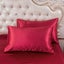 Queen Quilt Cover Silk Satin Bedding Set-Wine Red Carousel 5