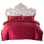 Queen Quilt Cover Silk Satin Bedding Set-Wine Red Carousel 7