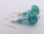 Aqua Blue Glittery Acrylic Handmade Bead Earrings Carousel 1