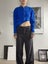 JW Anderson Cobalt Blue Asymmetrical Ribbed Cardigan Carousel 3