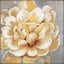 Hand Painted Flower Painting on Stretched Canvas - Gold Frame Carousel 1