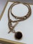 "SWEET GIFT" Antique 9ct Rose Gold Fob Chain T-Bar & Swivel *TIMELESS* Carousel 6