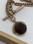 "SWEET GIFT" Antique 9ct Rose Gold Fob Chain T-Bar & Swivel *TIMELESS* Carousel 7